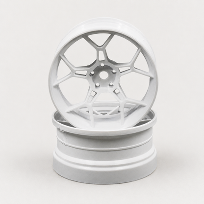 DS Racing DF-001 RC wheel set, 1/10 scale, 6mm offset, 2pcs, engineered for high traction performance
