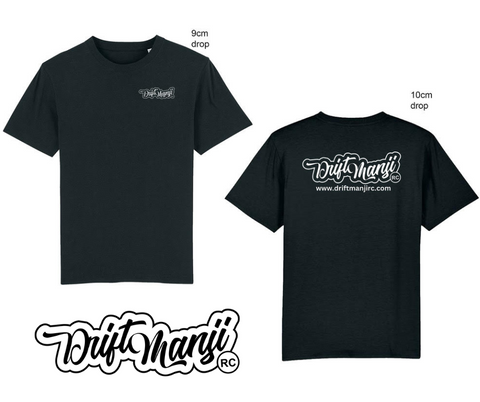 rc drift Drift Manji Black T-Shirt, Various Sizes - Official Merchandise