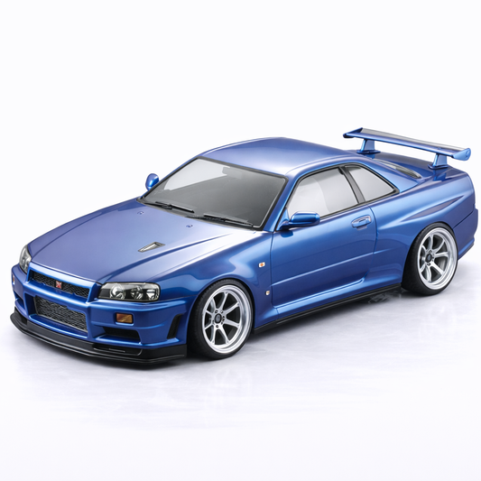 Killerbody Nissan Skyline R34 RC Body Shell - 1/10 Blue 195mm (KB48716)
