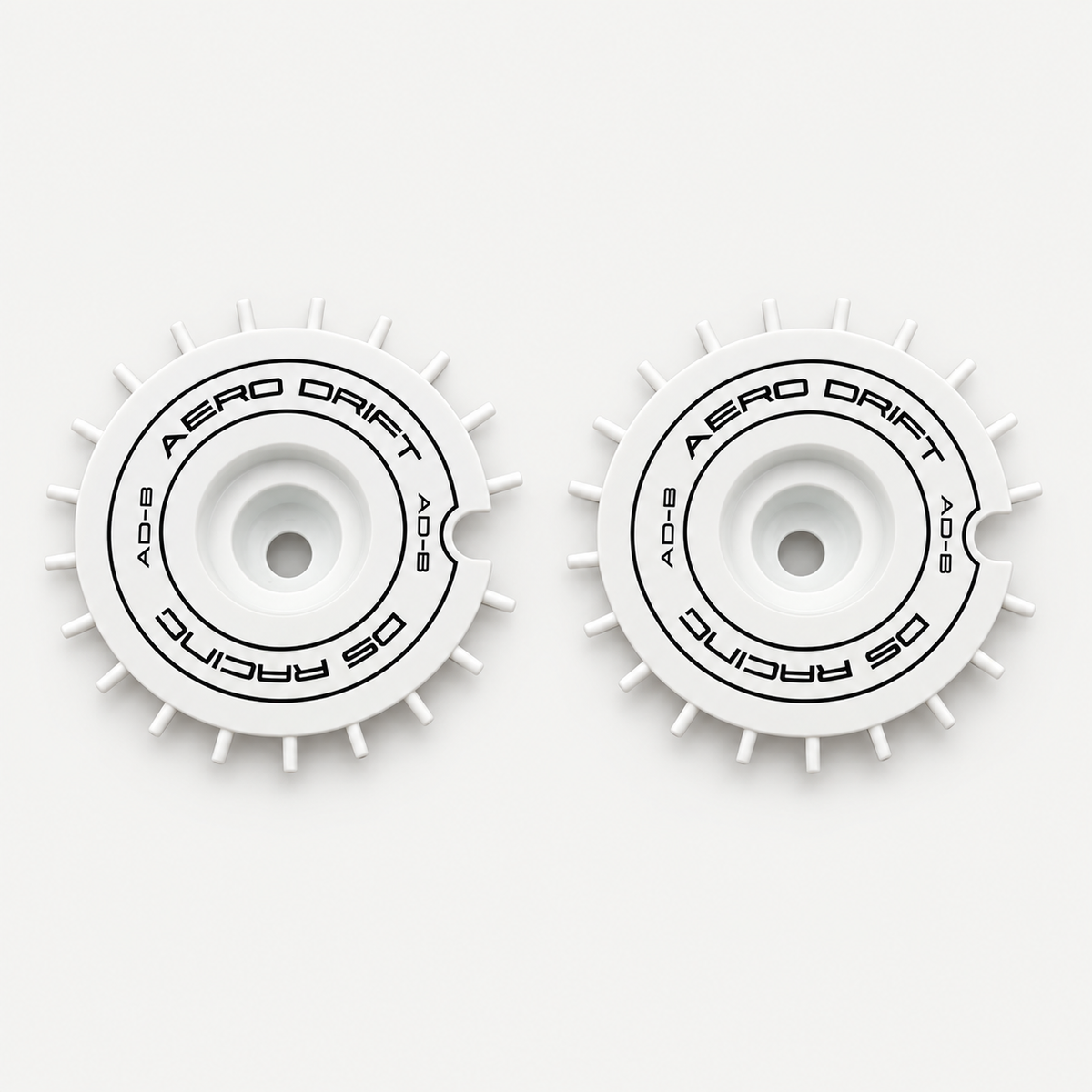 DS Racing Aero Drift Wheel Inserts White 1/10 RC Drift Elements Flat Slope Face