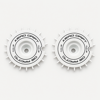 DS Racing Aero Drift Wheel Inserts White 1/10 RC Drift Elements Flat Slope Face