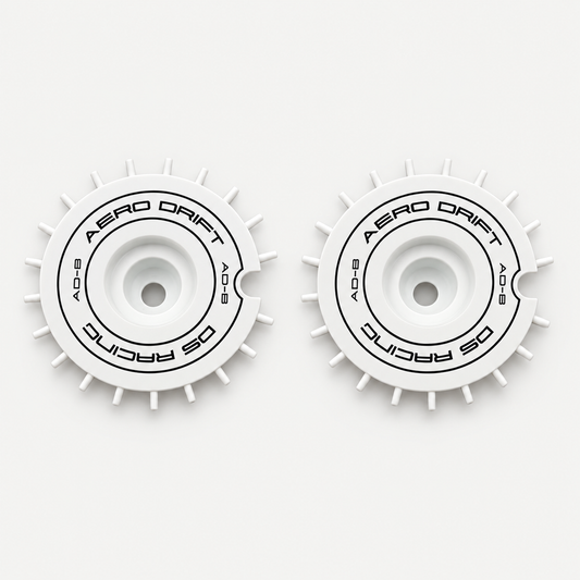 DS Racing Aero Drift Wheel Inserts White 1/10 RC Drift Elements Flat Slope Face