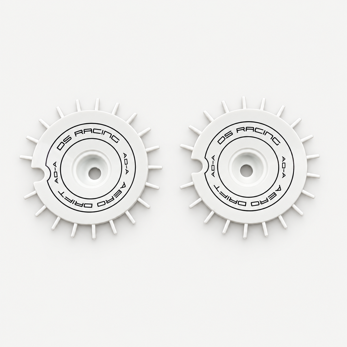 DS Racing Aero Drift Wheel Inserts White 1/10 RC Drift Elements Flat Slope Face