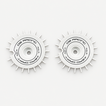 DS Racing Aero Drift Wheel Inserts White 1/10 RC Drift Elements Flat Slope Face