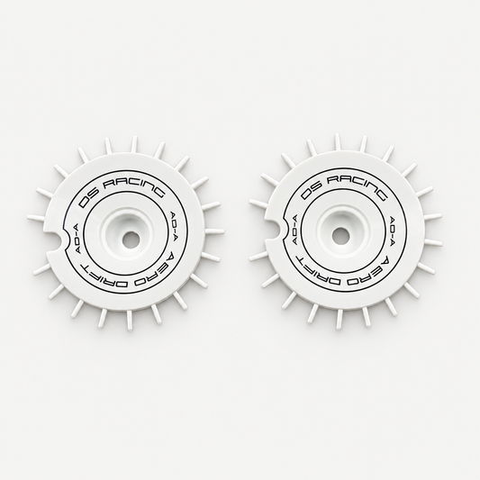 DS Racing Aero Drift Wheel Inserts White 1/10 RC Drift Elements Flat Slope Face