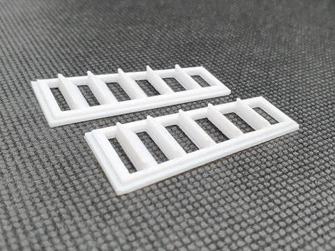 DMRC 1/10 RC bonnet and boot vents aggressive style