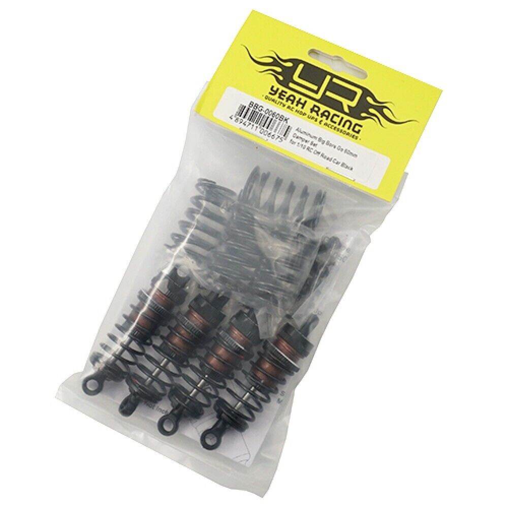 Yeah Racing 55mm Big Bore Suspension Damper Set Black - BBG-0055BK