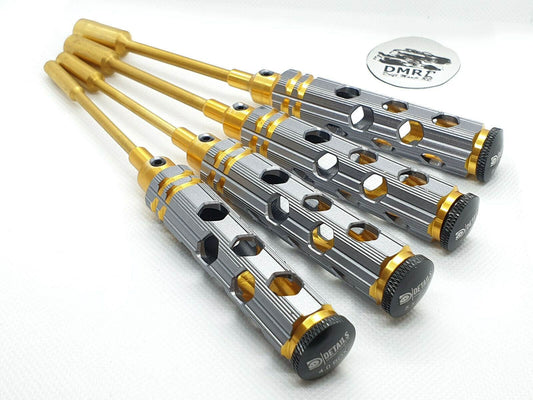 Rc Car Aluminium Metric Nut/Socket Screwdriver Tool Set, 4pcs