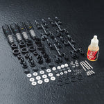 Close-up of MST TDA Drift Shocks/Damper Suspension Set #820150 for precise RC handling - Black