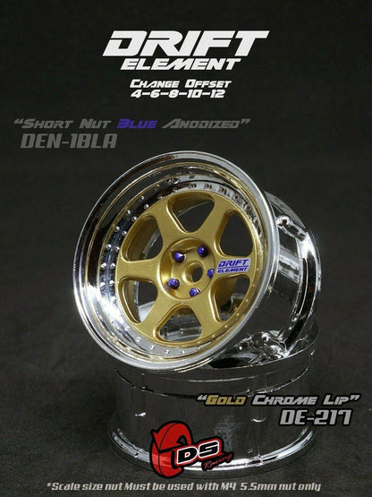 ds racing drift elements de-217 rc drift wheels changeable offset 1/10