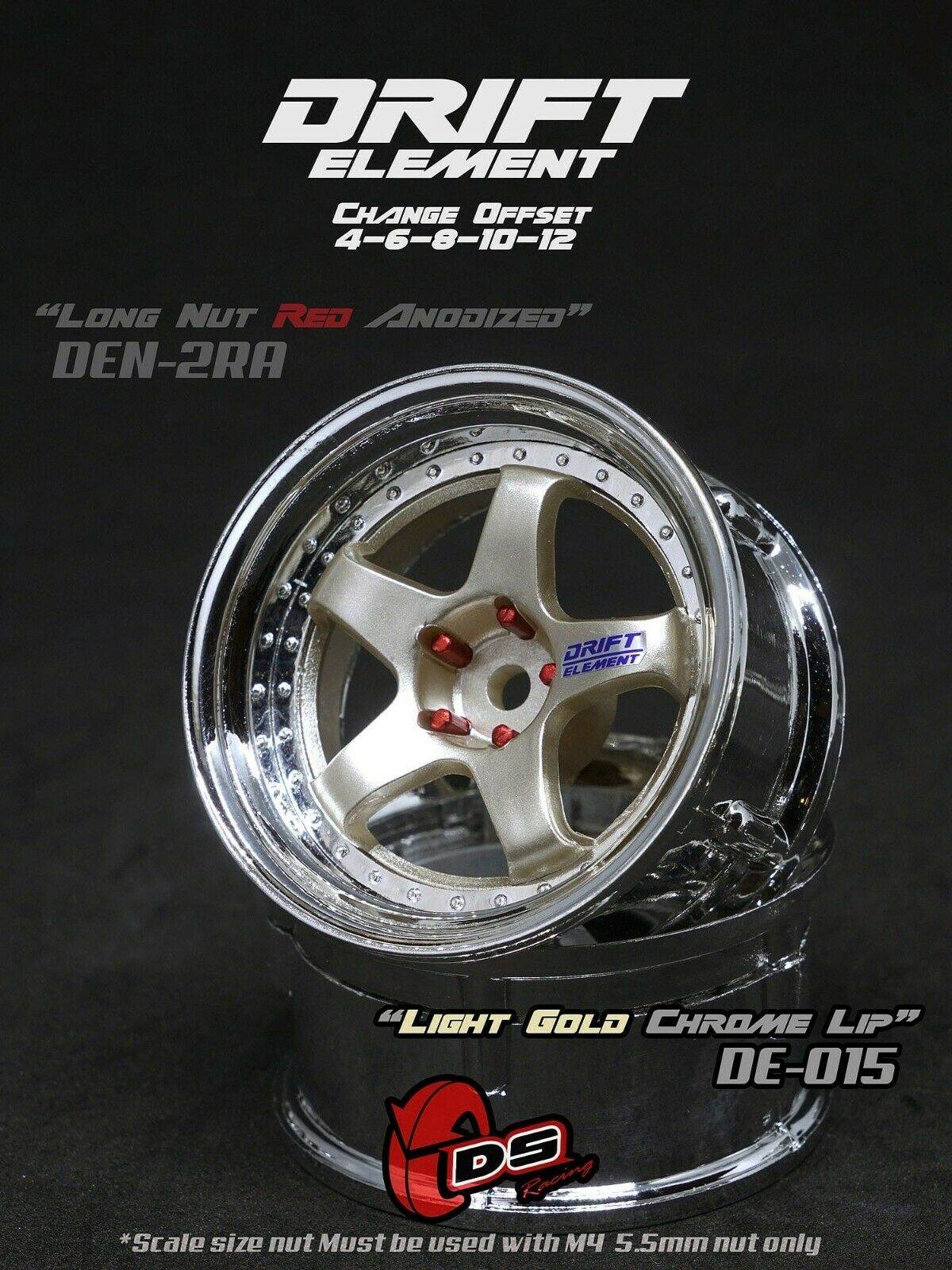 ds racing drift elements de-015 rc drift wheels changeable offset 1/10