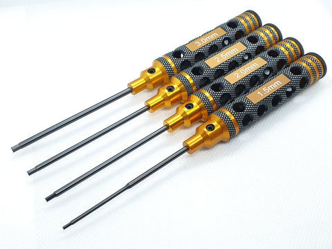 Premium RC Car Allen Hex Metric Screwdriver Set - 4pcs Tool Set