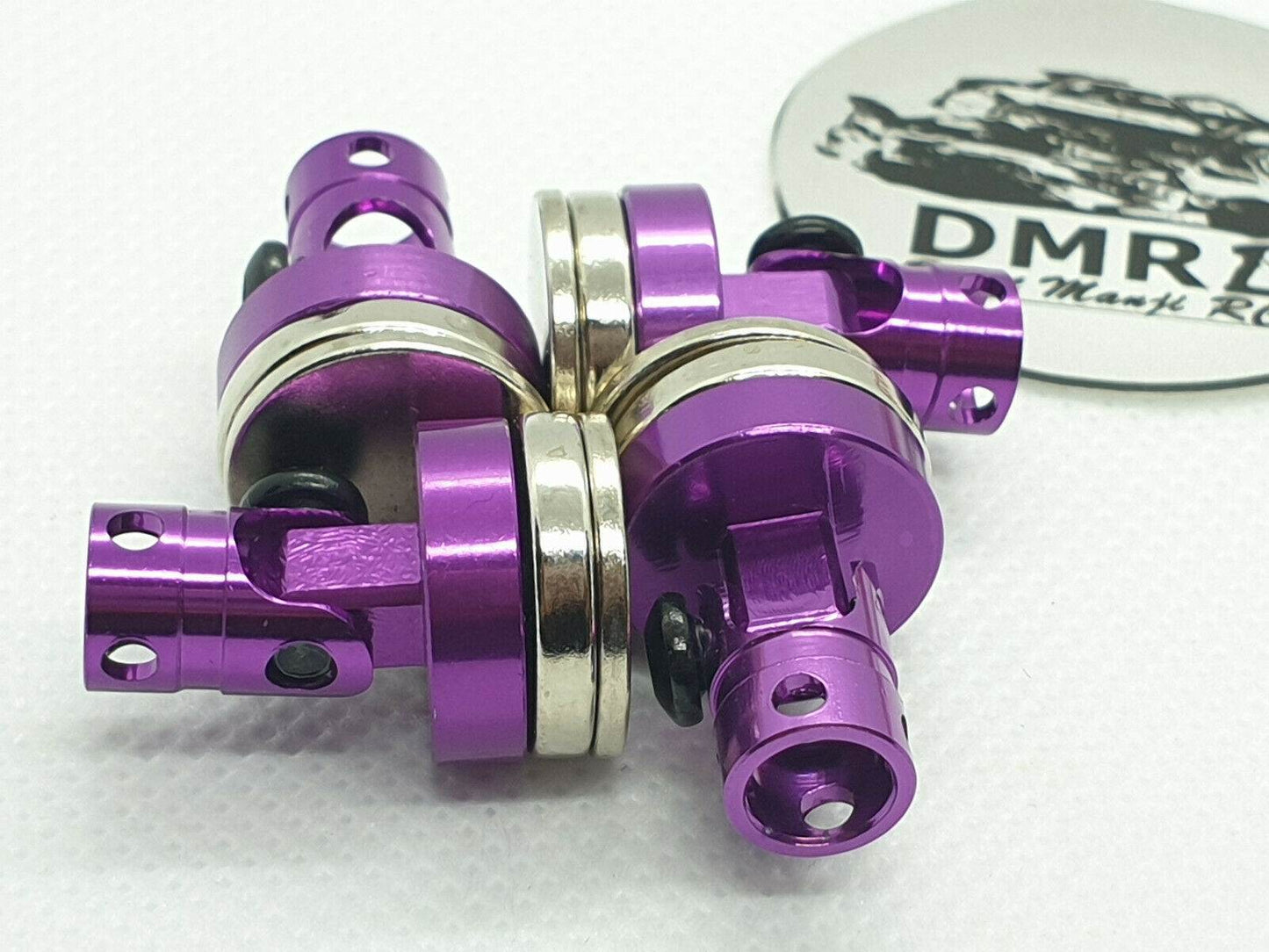 Close-up of the invisible magnetic stealth bodyshell mount post for RC cars, offering a seamless design - purple