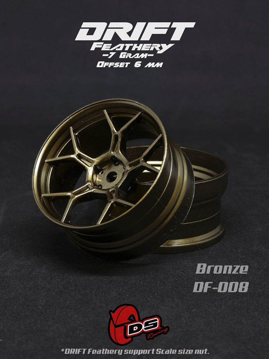 ds racing df-008 rc drift wheels lightweight 6mm offset 1/10