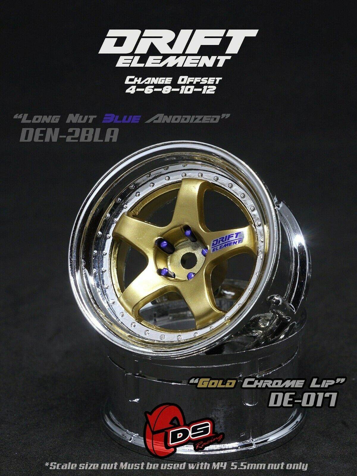 ds racing drift elements de-017 rc drift wheels changeable offset 1/10