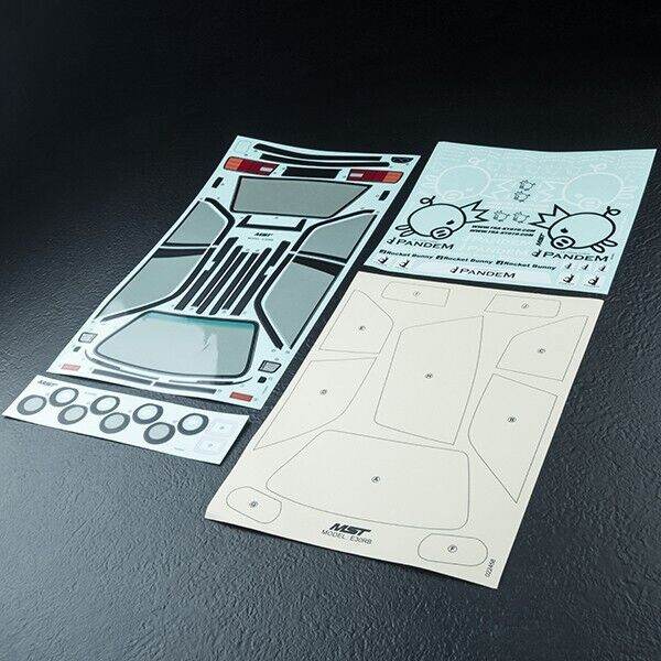 Close-up of 1:10 RC BMW E30RB Clear Unpainted Bodyshell, F194mm/R197mm #720022 for custom design