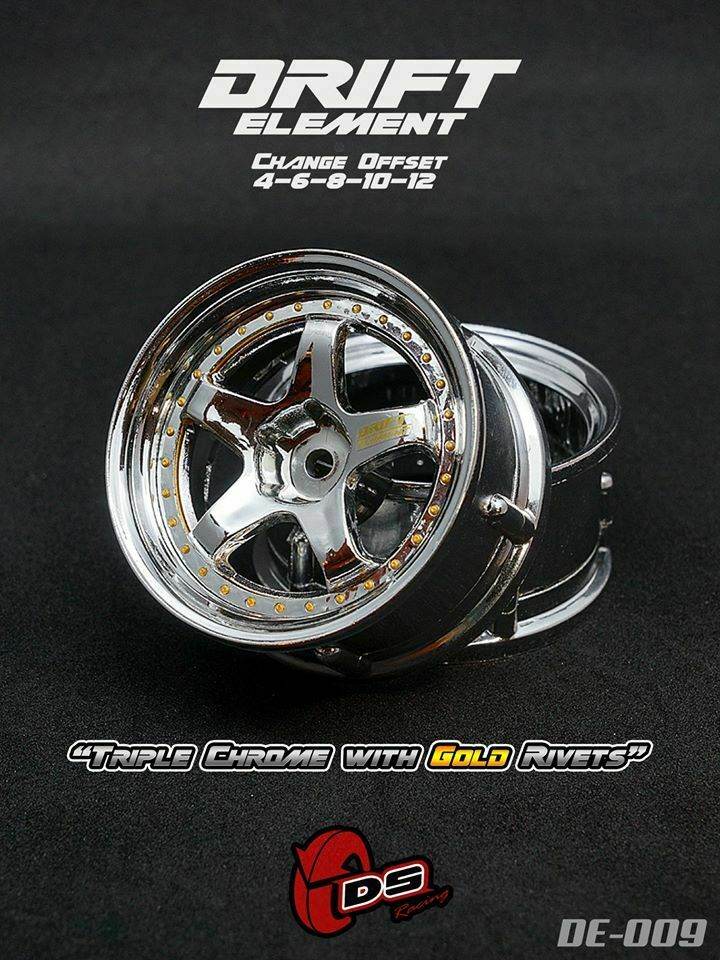 ds racing drift elements de-009 rc drift wheels changeable offset 1/10