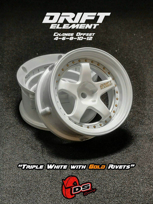 DS Racing RC Drift Wheels DE-004 - Changeable Offset (1/10, 2pcs)