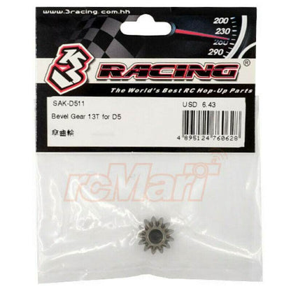 3Racing Sakura D5 Gearbox 13T Metal Bevel Gear - SAK-D511