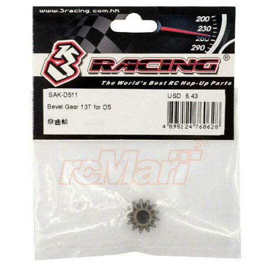 3Racing Sakura D5 Gearbox 13T Metal Bevel Gear - SAK-D511