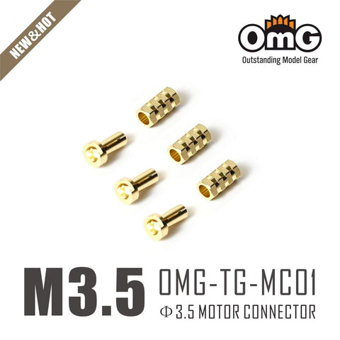 RC Car Motor Connectors, 3.5mm Banana Bullet Plug - Gold - OMG