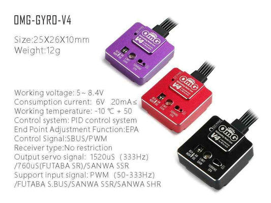 rc drift car OMG V4 High Performance 3 Axis Stability Gyro