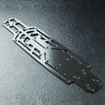 Close-up of MST RMX 2.5 Carbon Lower Chassis Deck, showcasing its flexible design, #210656