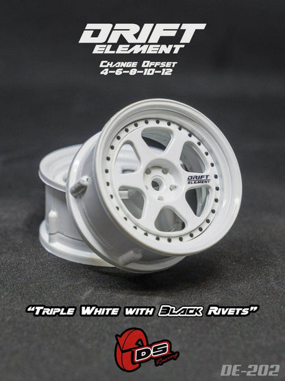 ds racing drift elements de-202 rc drift wheels changeable offset 1/10