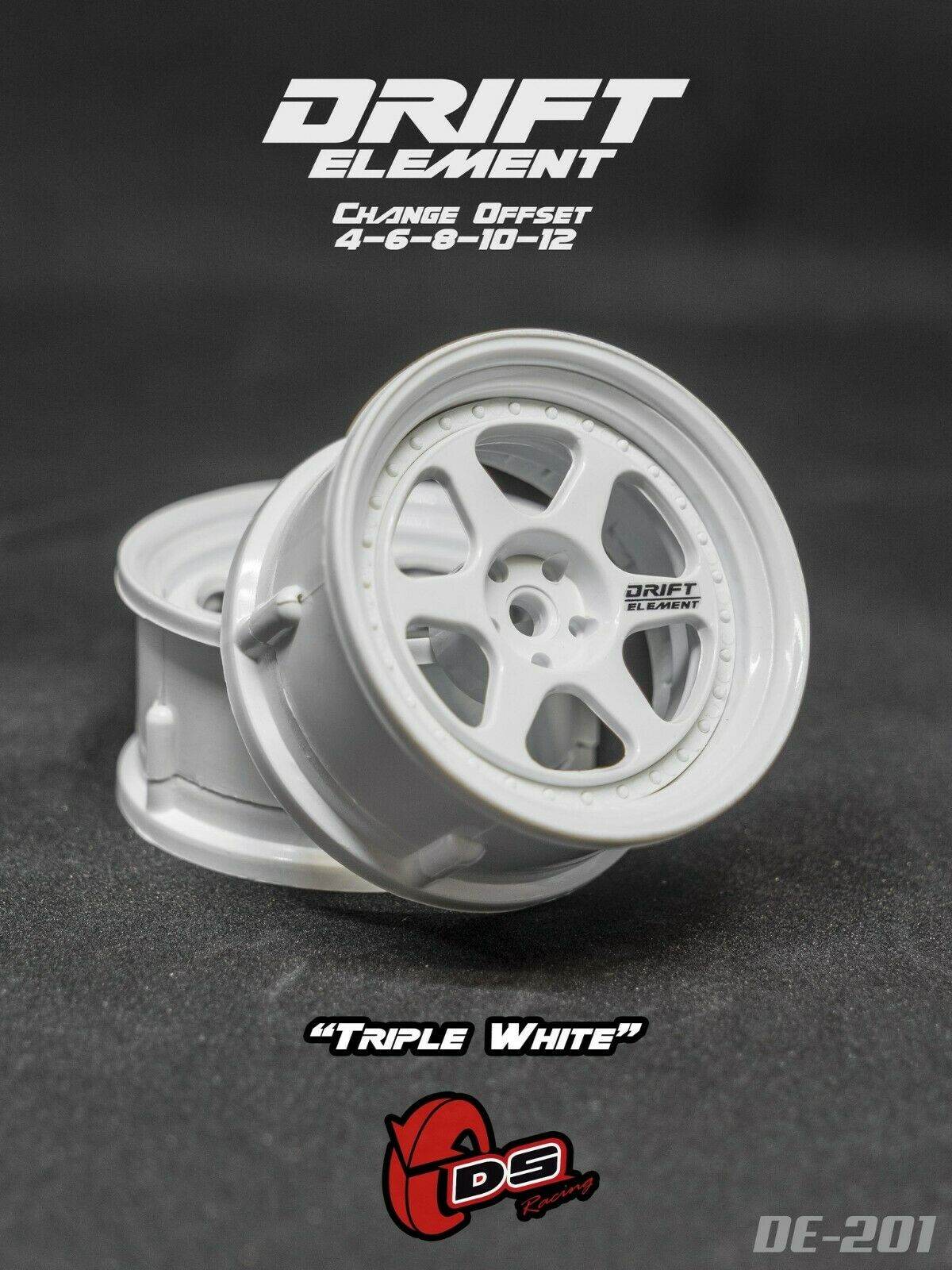 ds racing drift elements de-201 rc drift wheels changeable offset 1/10