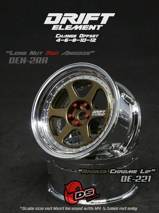 ds racing drift elements de-221 rc drift wheels changeable offset 1/10