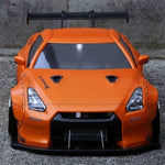 1/10 RC Nissan R35 GT-R Liberty Walk V1 Bodyshell, Clear-Unpainted - Tetsujin
