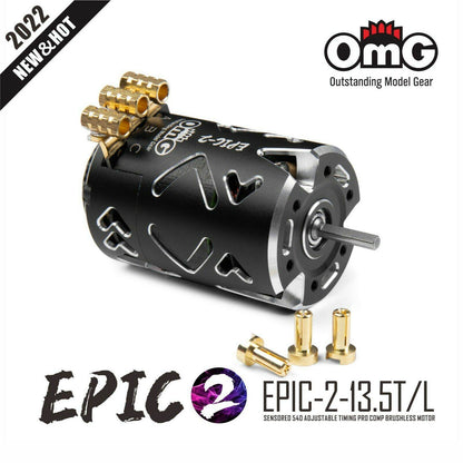 RC OmG Epic V2 13.5T Sensored Brushless Motor - Black