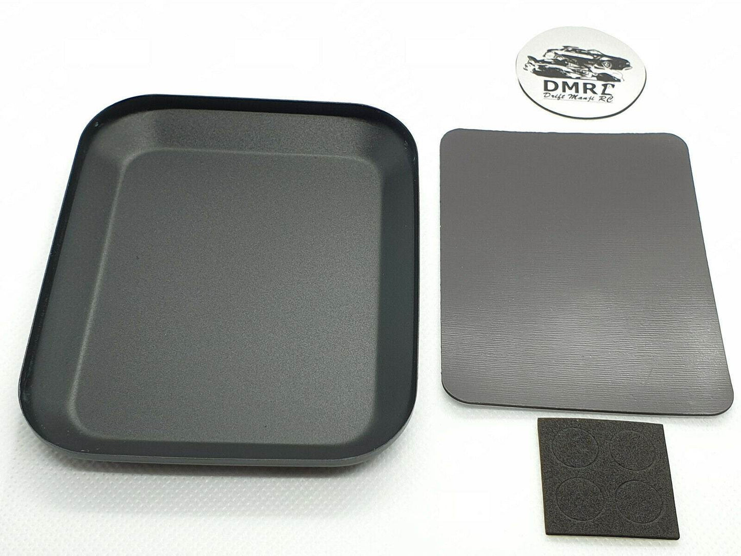 Magnetic parts tray tool designed for RC car model building, repairs, and maintenance, ensuring secure parts handling - black