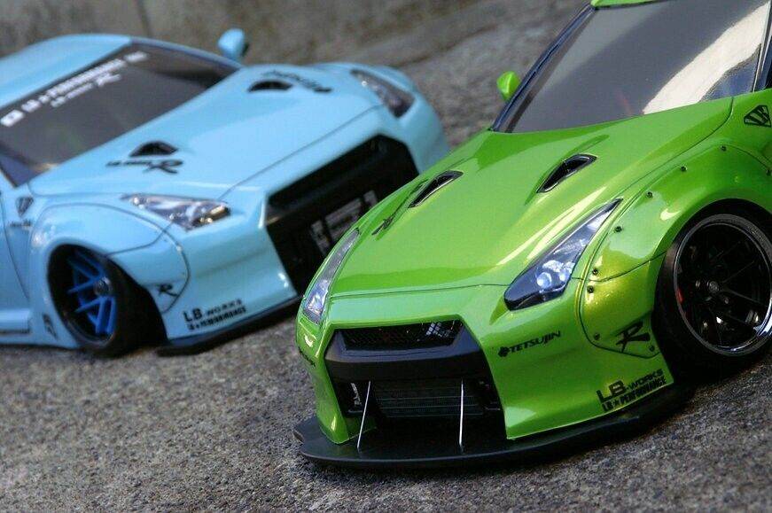 tetsujin r35 gt-r liberty walk v1 body shell 198mm width