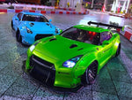 Green  Nissan R35 GT-R Liberty Walk V1 Bodyshell, Clear-Unpainted - Tetsujin
