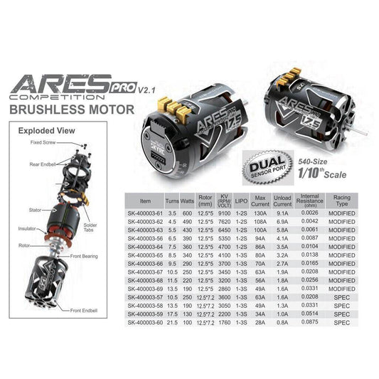 RC Car Brushless 10.5T Motor - SkyRC SK-400003-57