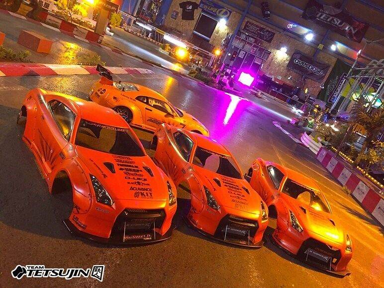 Tetsujin R35 GT-R Liberty Walk V1 RC RC body shell 1/10