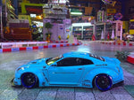 1/10 RC  Nissan R35 GT-R Liberty Walk V1 Bodyshell, Clear-Unpainted - Tetsujin