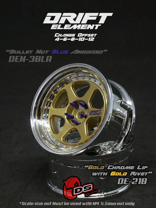 ds racing drift elements de-218 rc drift wheels adjustable offset 1/10
