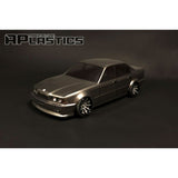 APlastics BMW E34 Sedan 1:10 RC Car Body Shell, Clear Unpainted, 195mm - UK