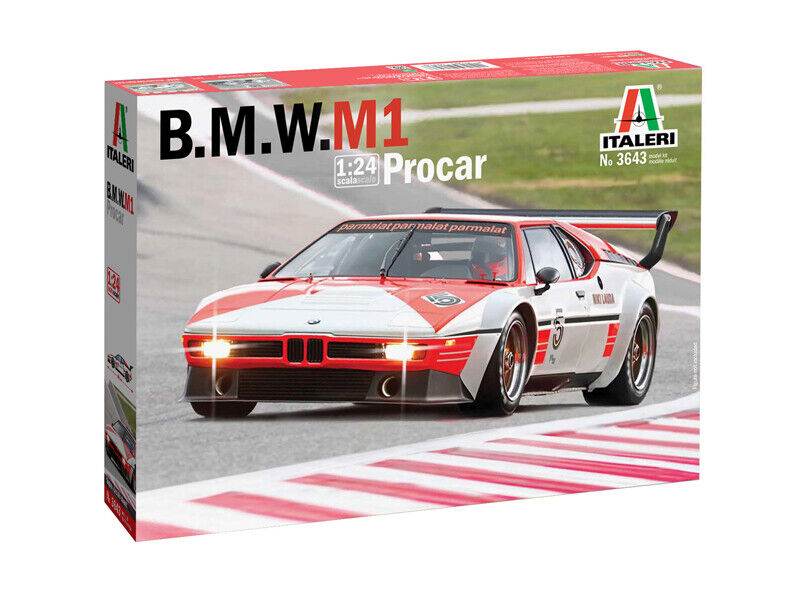 1/24 ITALERI Model Kit - BMW M1 Procar Plastic Builders Kit, No:3643