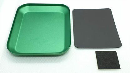 Magnetic parts tray tool designed for RC car model building, repairs, and maintenance, ensuring secure parts handling