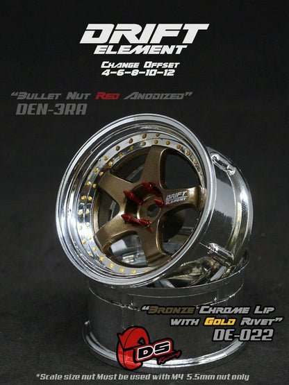ds racing drift elements de-022 rc drift wheels changeable offset 1/10
