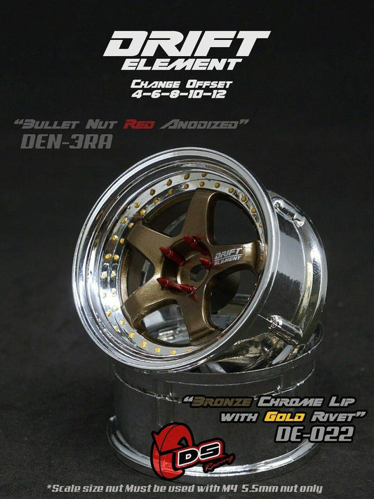 ds racing drift elements de-022 rc drift wheels changeable offset 1/10