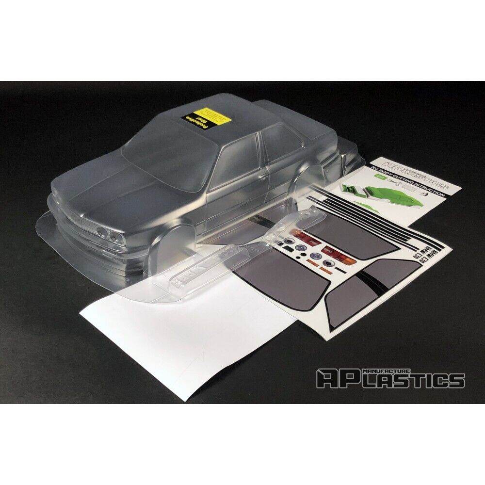 APlastics BMW E30 Coupe Body - 1/10 RC Drift 196mm (Clear) – Drift