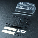 Close-up of 1:10 RC BMW E30RB Clear Unpainted Bodyshell, F194mm/R197mm #720022 for custom design