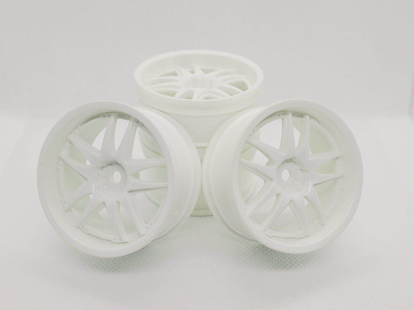 RC Car wheel set, 1:10 twin spoke +4mm offset