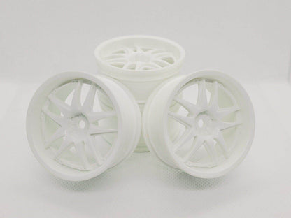 RC Car wheel set, 1:10 twin spoke +4mm offset
