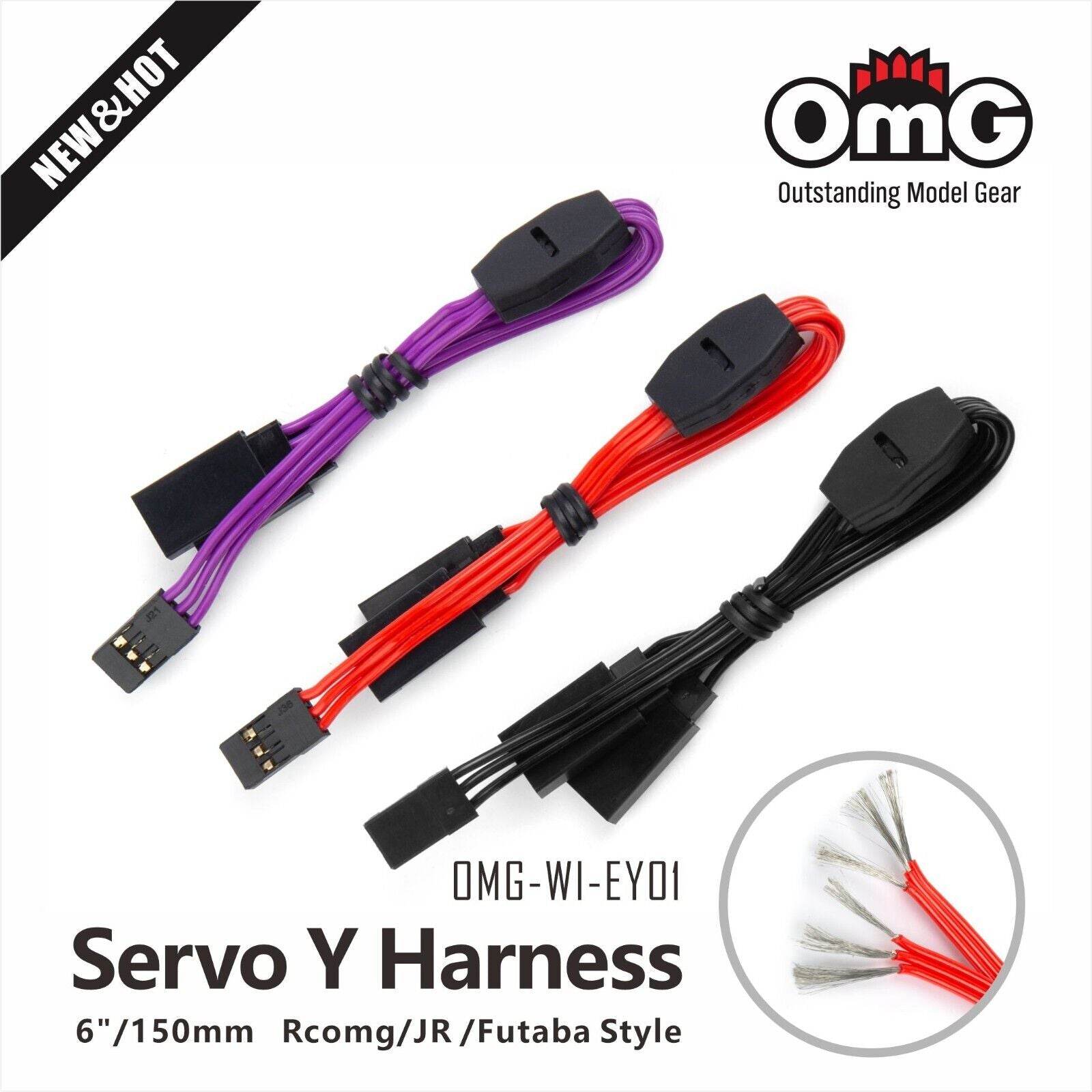 RC Car Y Lead Harness Splitter Cable, Various Colours, 6mm x 150