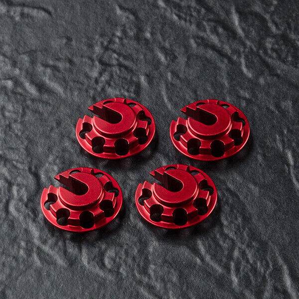 4 × MST Shock Damper Spring Retainers 820149 - Aluminium